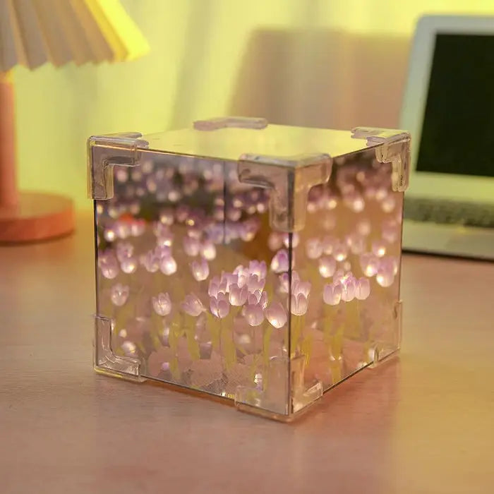 Tulip Cube Night Lamp – Cozy DIY Gift for a Romantic Touch Enes