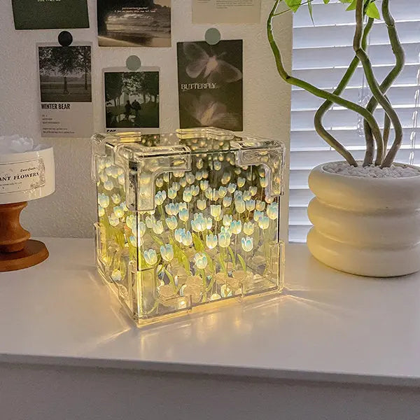 Tulip Cube Night Lamp – Cozy DIY Gift for a Romantic Touch Enes-Valentine Gift