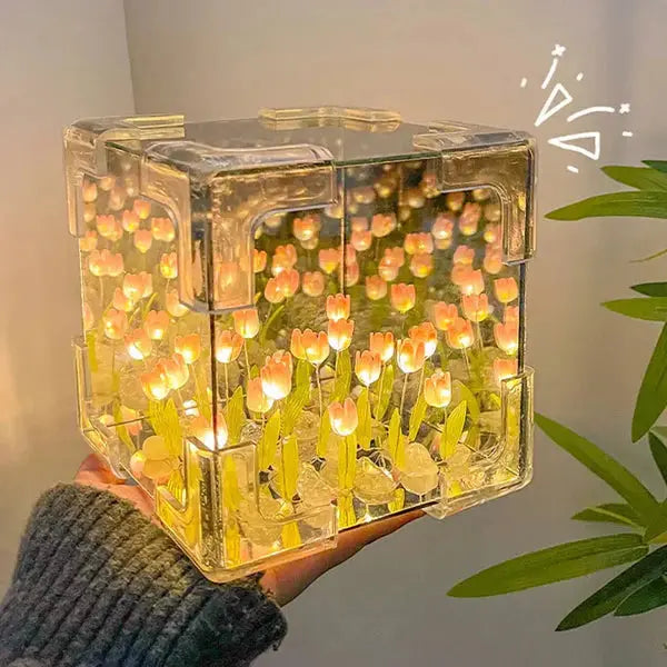 Tulip Cube Night Lamp – Cozy DIY Gift for a Romantic Touch Enes-Valentine Gift