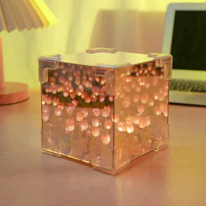 Tulip Cube Night Lamp – Cozy DIY Gift for a Romantic Touch Enes-Valentine Gift